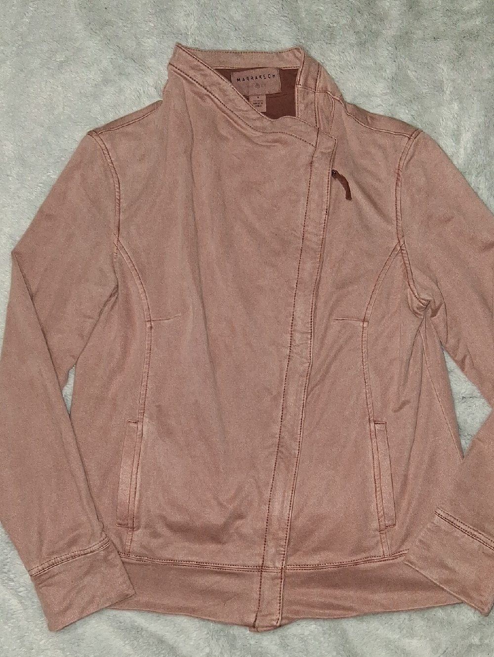 Marrakech Light Pink Moto Jacket